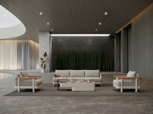 ALVO-bisque ÜÇLÜ KANEPE