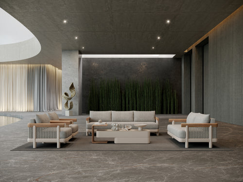 ALVO-bisque ÜÇLÜ KANEPE