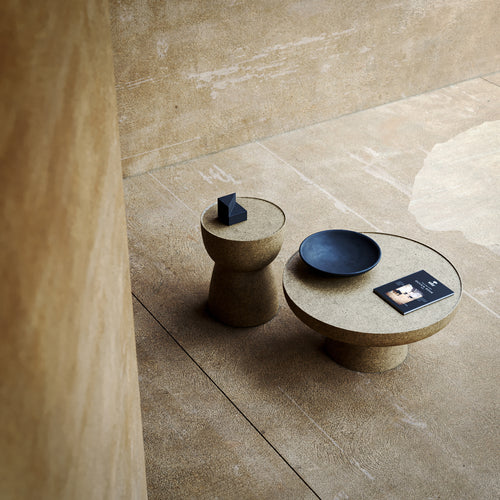 Pıgalle M Concrete Travertıne Sehpa