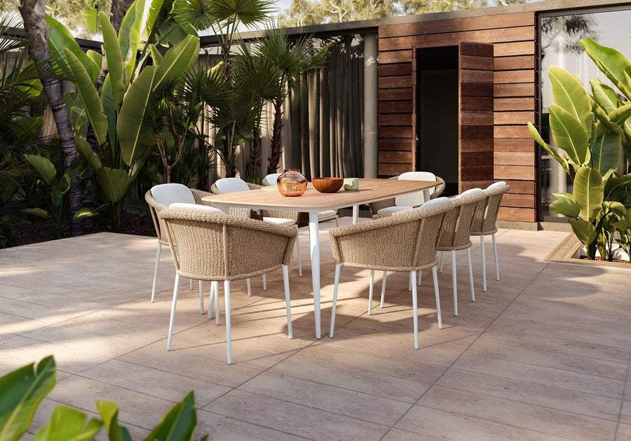 Nıkıta 8 Kişilik Teak Masa Grubu