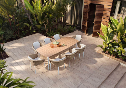 Nıkıta 8 Kişilik Teak Masa Grubu