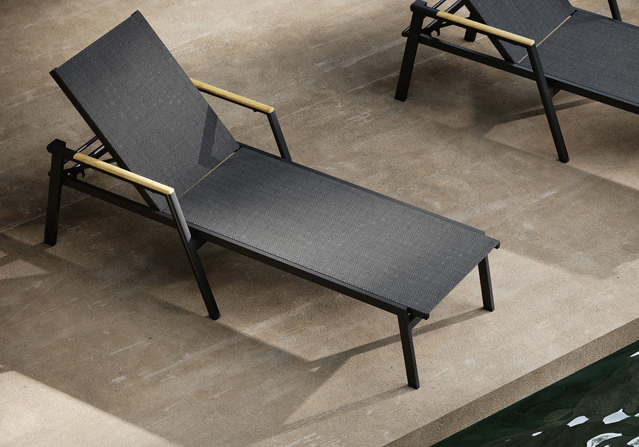 GEMMA-charcoal Şezlong