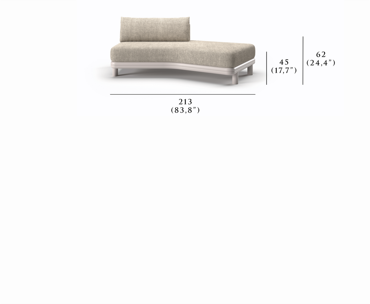 ALVO-bisque SOL AÇILI İKİLİ KANEPE