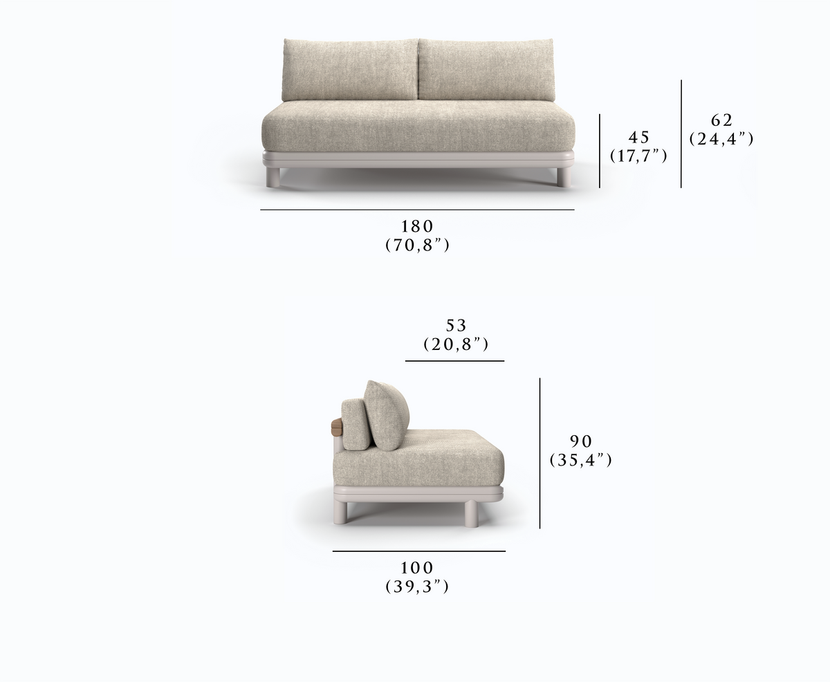 ALVO-bisque İKİLİ KANEPE MODÜLÜ