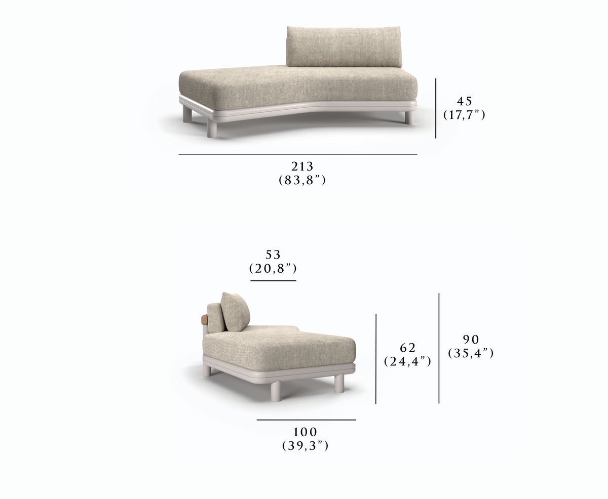 ALVO-bisque SAĞ AÇILI İKİLİ KANEPE