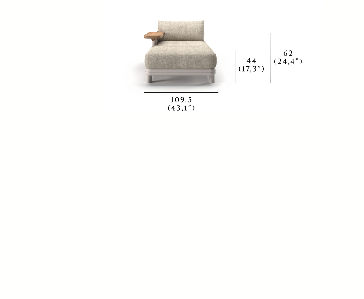 ALVO-bisque SOL KOLLU ŞEZLONG