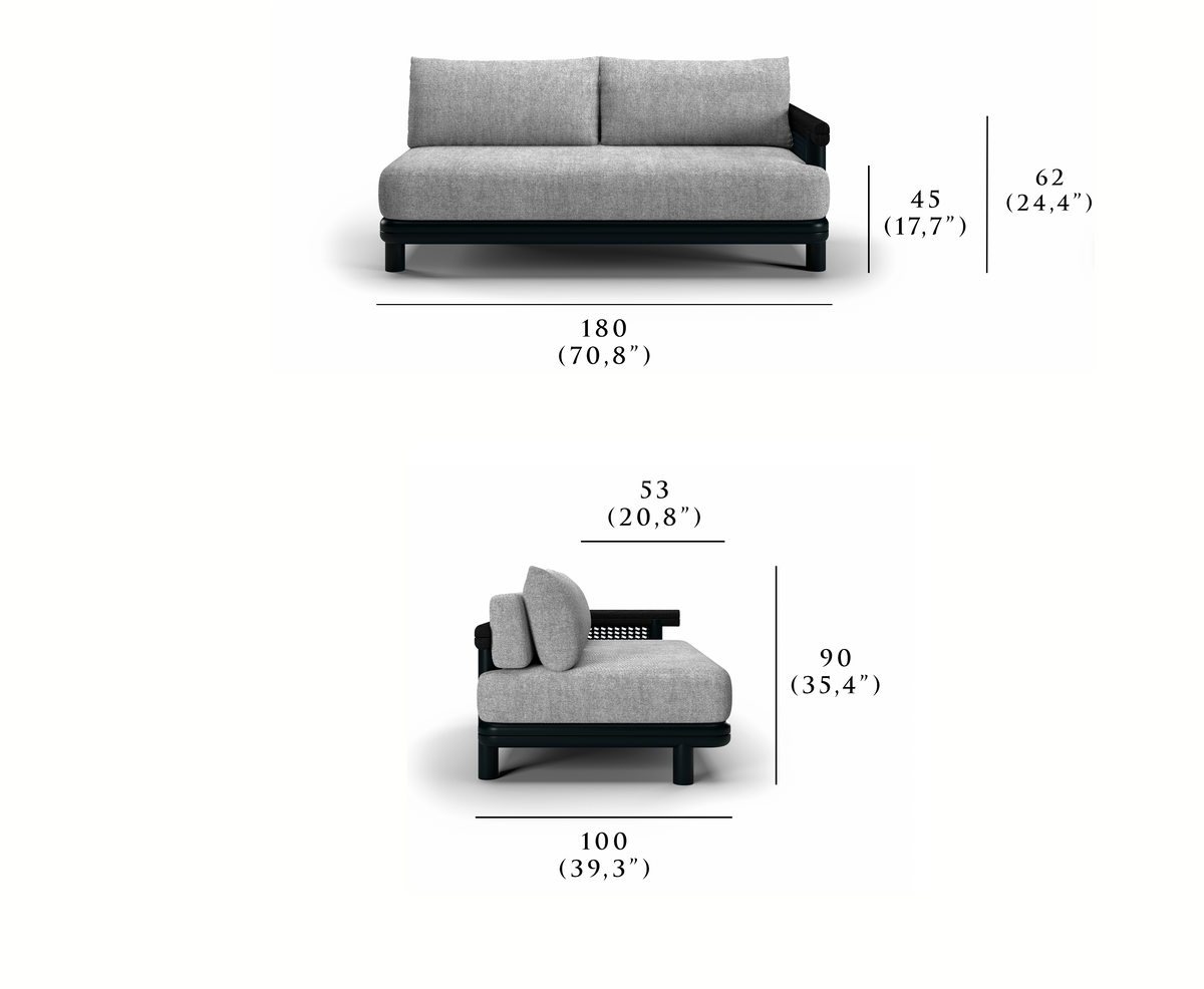 ALVO-fern SAĞ KOLLU KANEPE MODÜLÜ