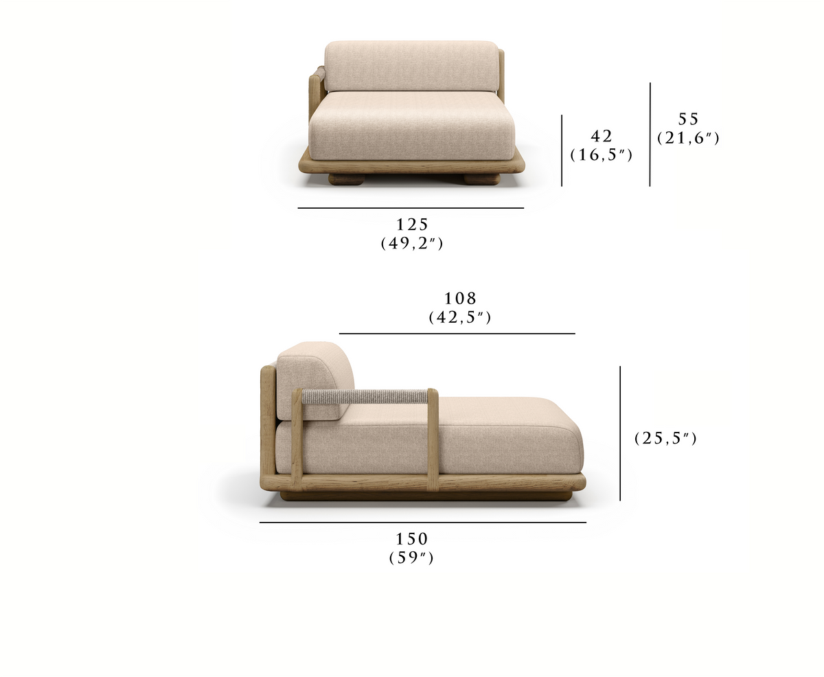 CALEO-natural SAĞ KOLLU DAYBED