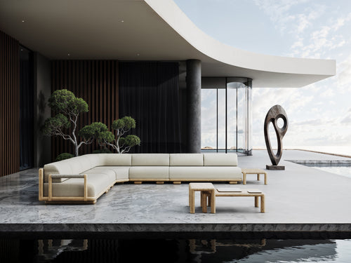 CALEO-natural İKİLİ KOLSUZ KANEPE