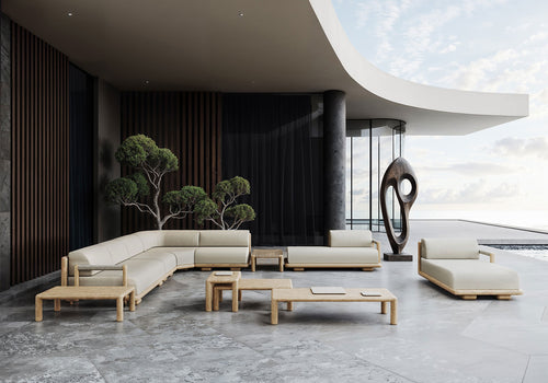 CALEO-natural İKİLİ KOLSUZ KANEPE