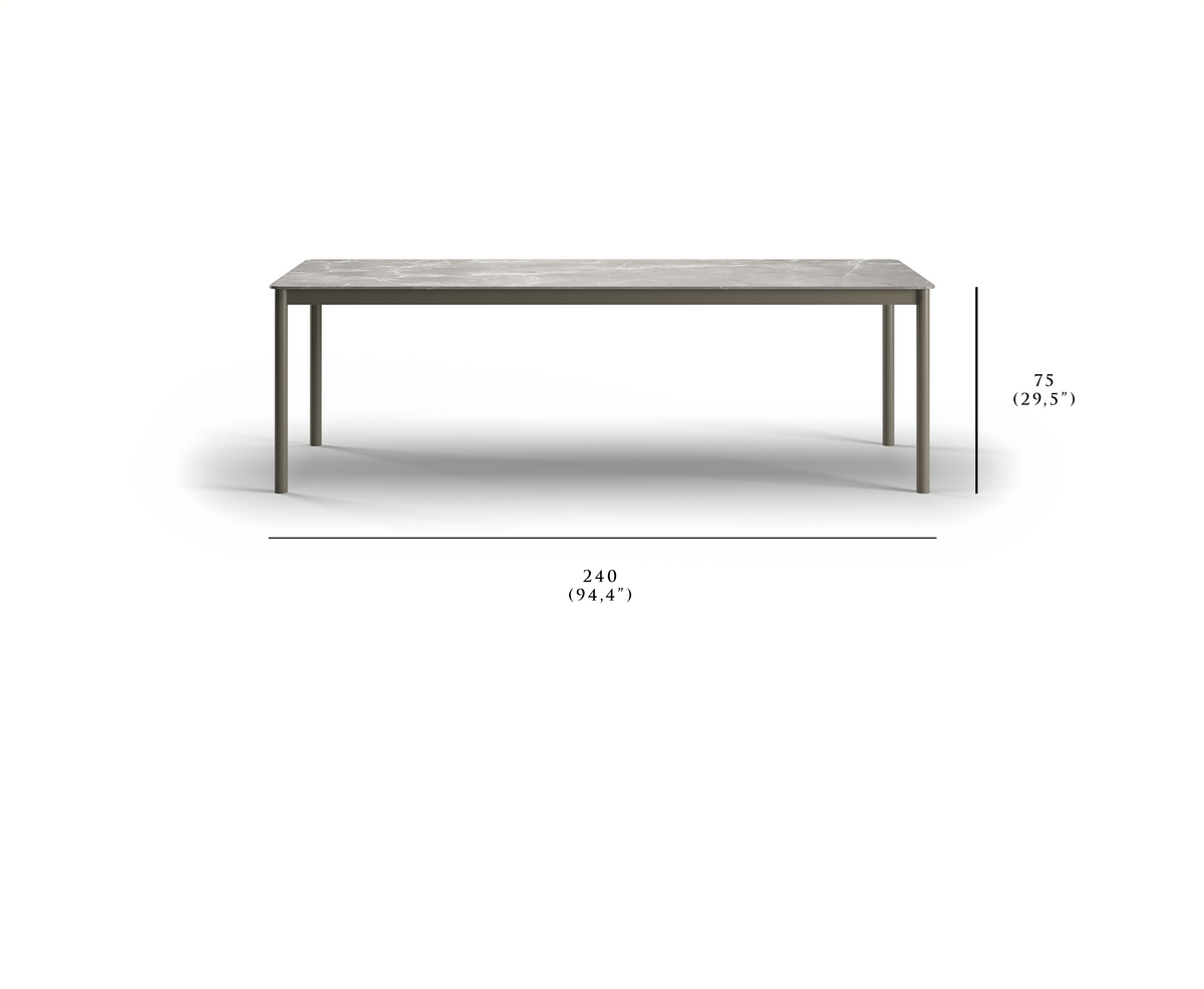 LORVAIN-silver 8 KİŞİLİK MASA