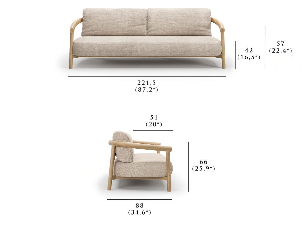 LYORA ÜÇLÜ KANEPE