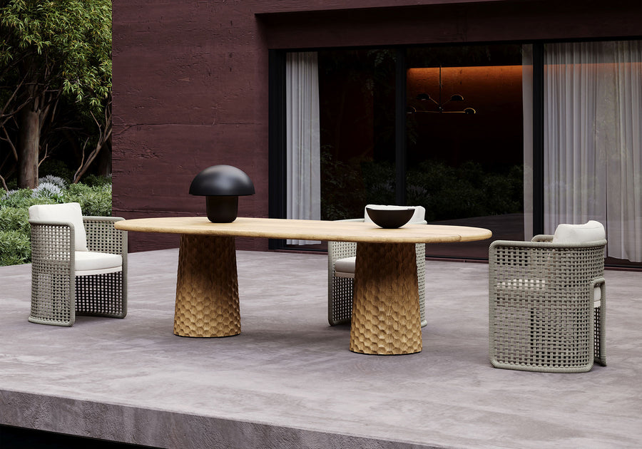 MIURA-bisque TEAK 8 KİŞİLİK MASA GRUBU