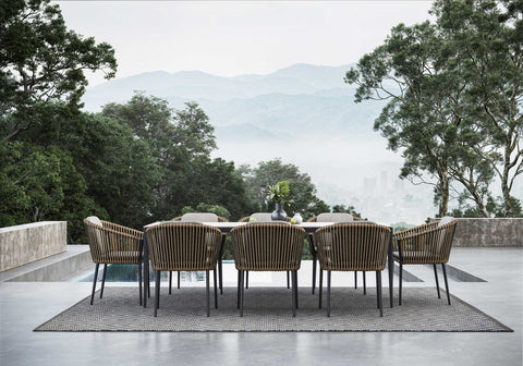   Moccasın Dınıng Table Set For 8 