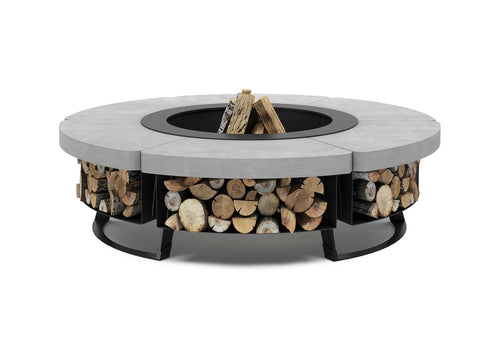 Hetta Round Concrete 120 Ø cm Dış Mekan Şöminesi