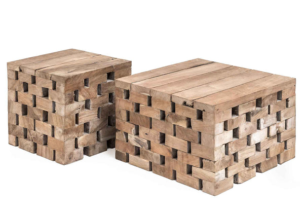 Puzzle Teak Sehpa Seti